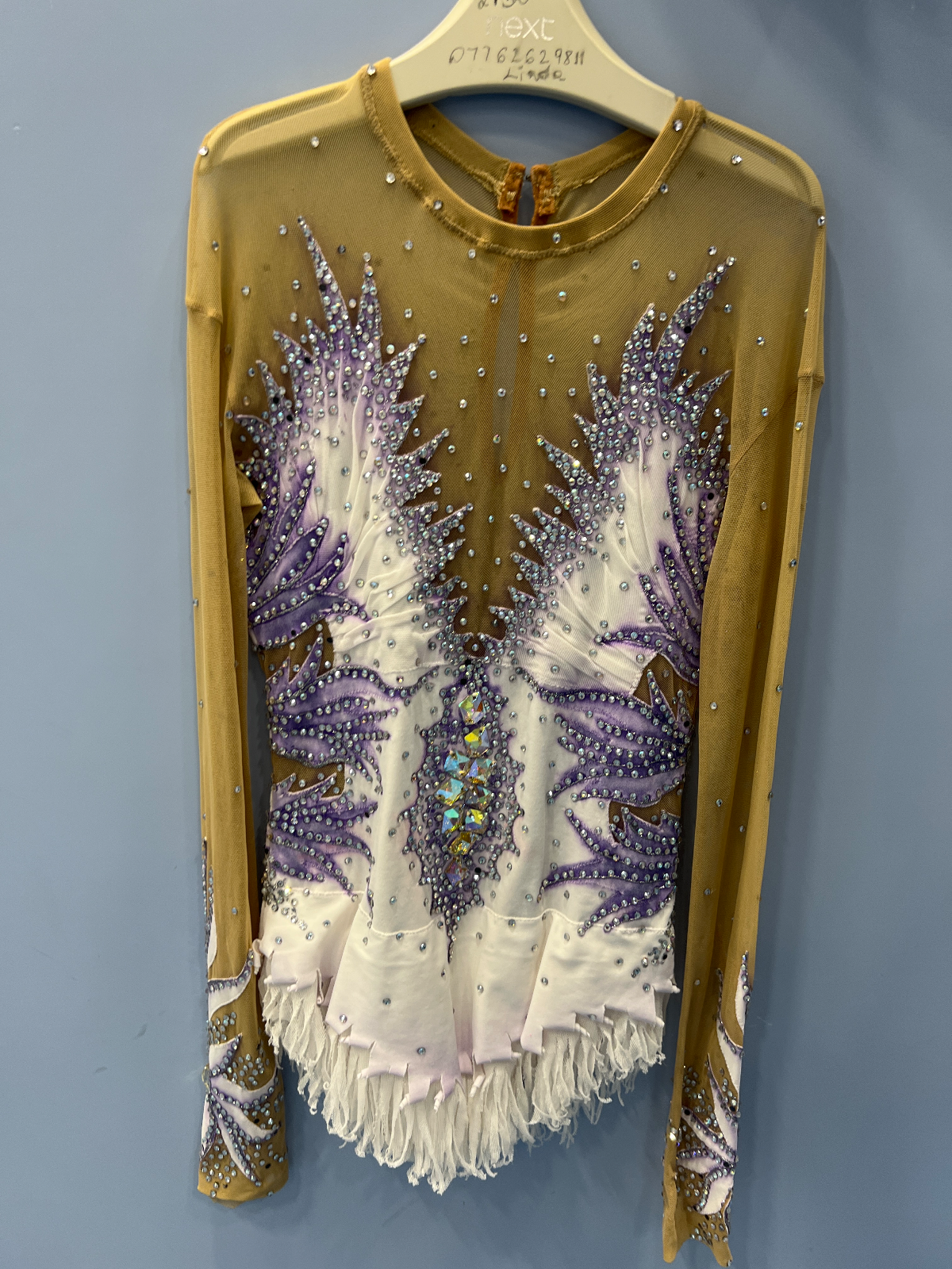 Stunning Gold & Purple Rhythmic Leotard - Sur-mesure, Size 12ans — photo 3