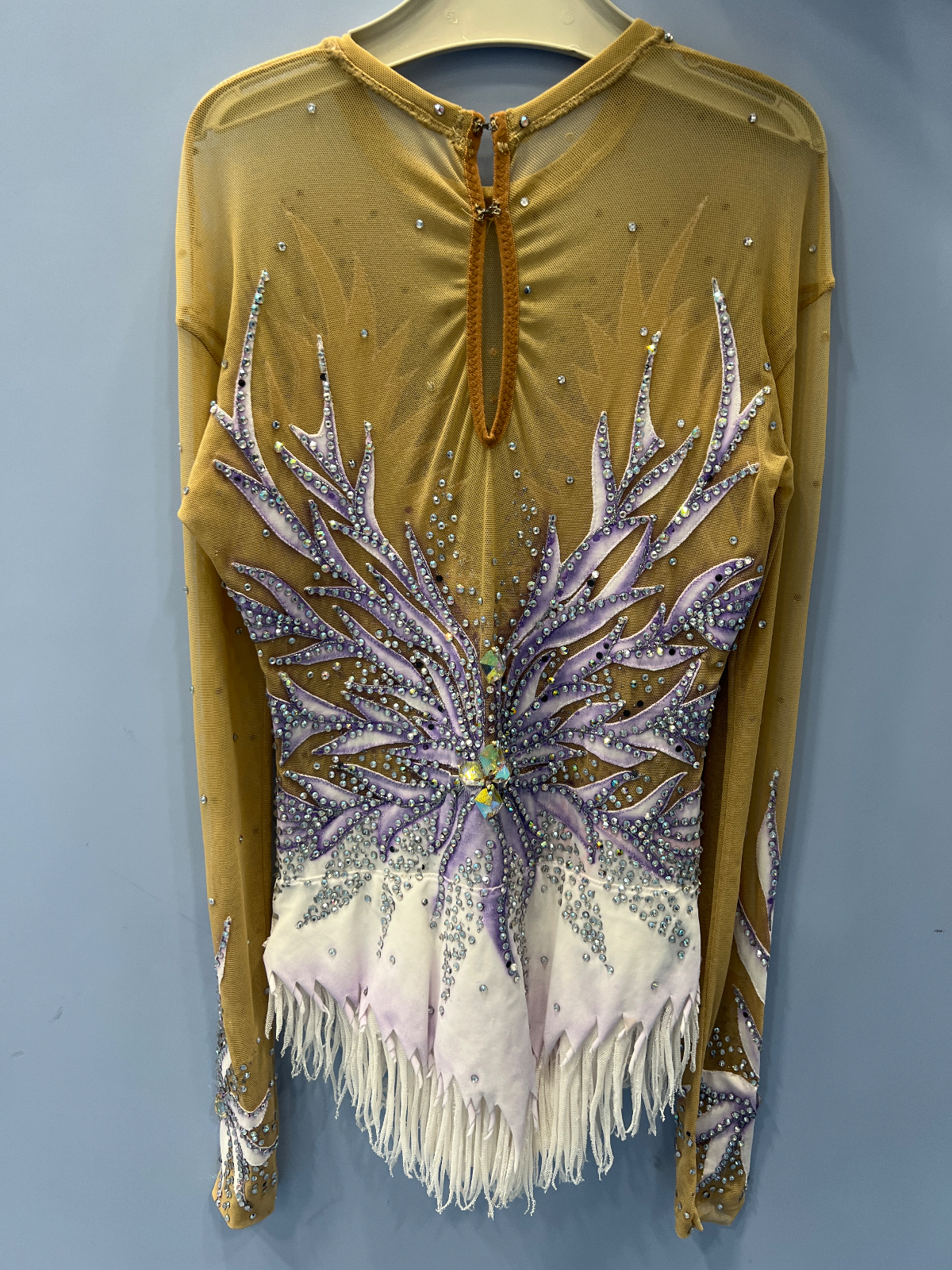 Stunning Gold & Purple Rhythmic Leotard - Sur-mesure, Size 12ans — photo 4