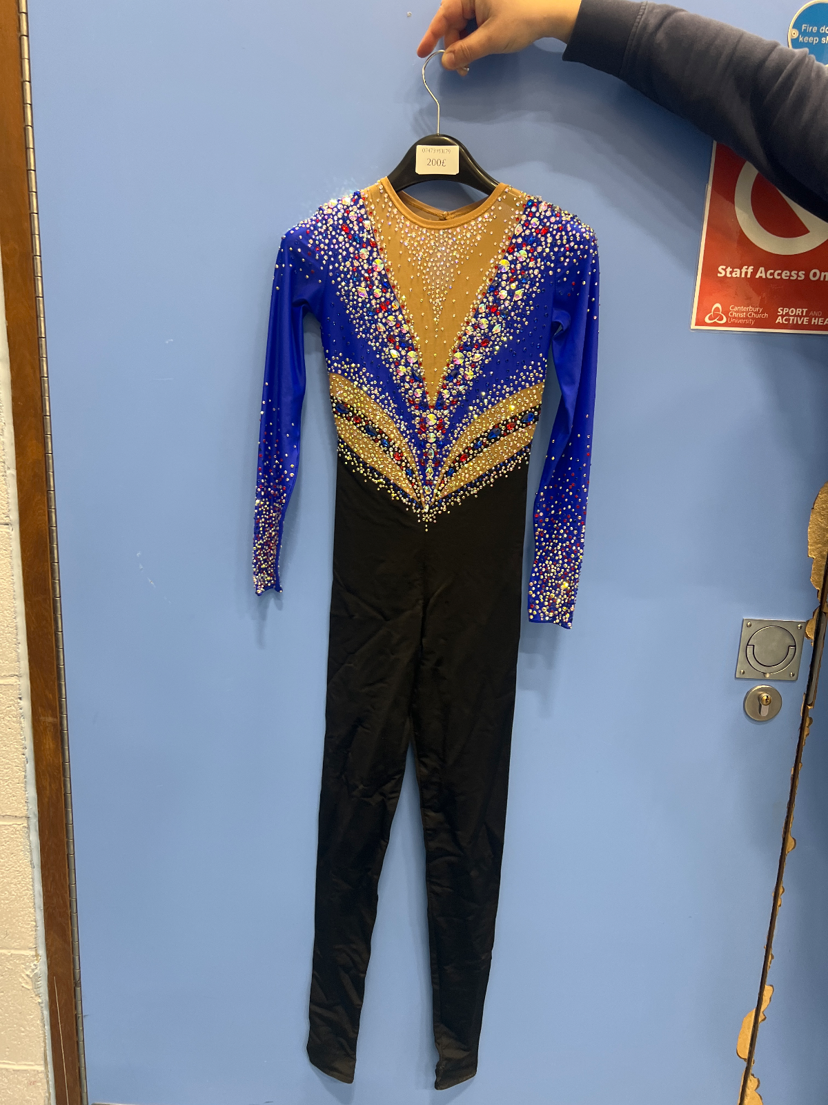 Blue & Gold Rhythmic Gymnastics Leotard -  Very Good! — photo 3