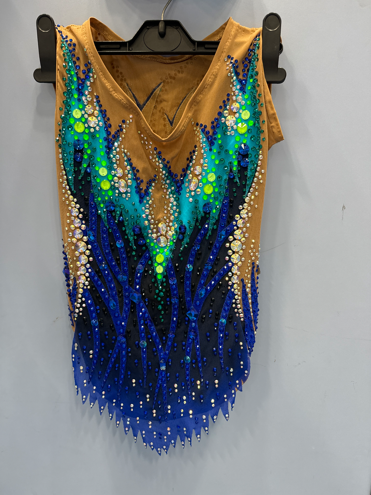 Vibrant Teal & Royal Blue Rhythmic Leotard - Sur-mesure 12ans — photo 4