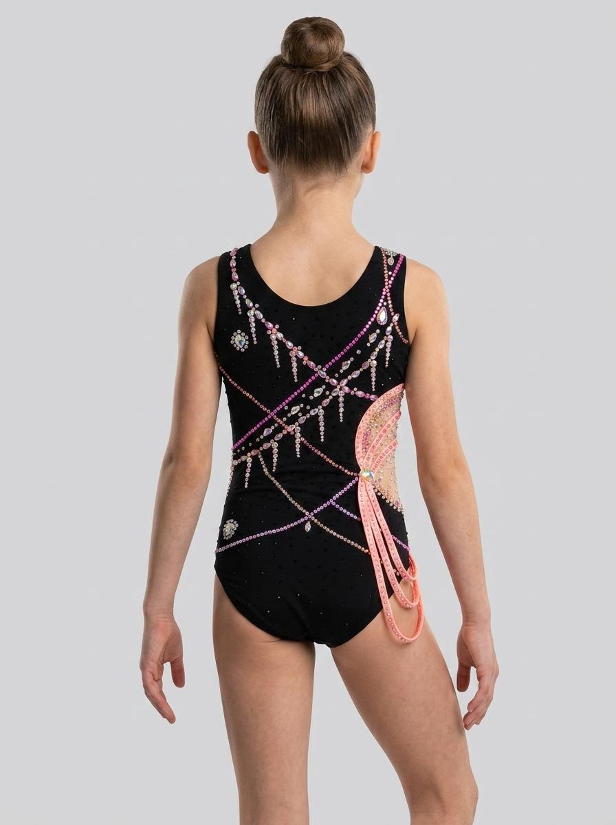 Купальник для художественной гимнастики "Черная Жемчужина" для девочки 8 лет — photo 2