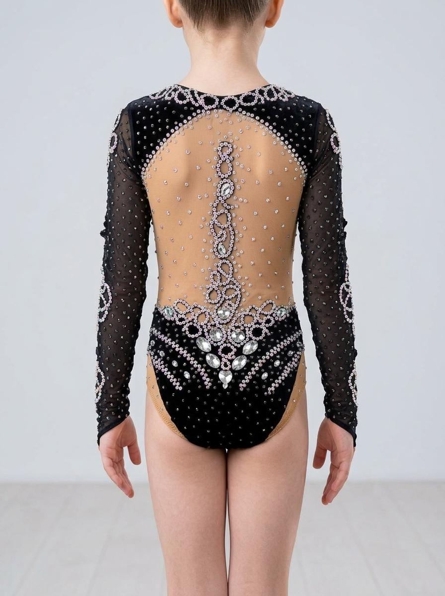Rhythmic gymnastics leotard: "Night Glow" for 8 years — photo 2