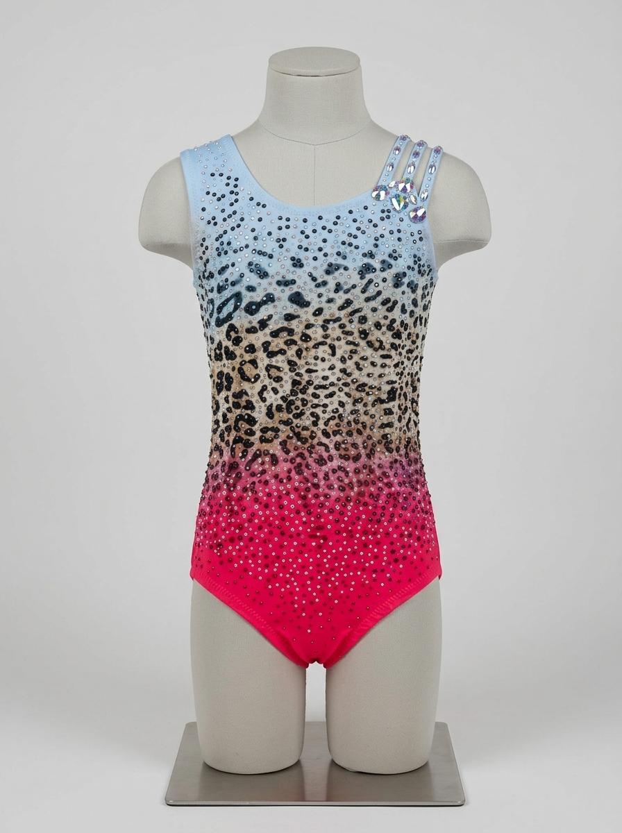 New leopard ambre leotard for gymnastics