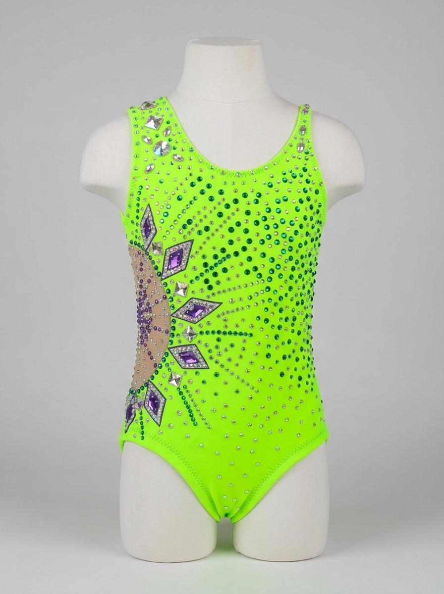 Green leotard for gymnastics