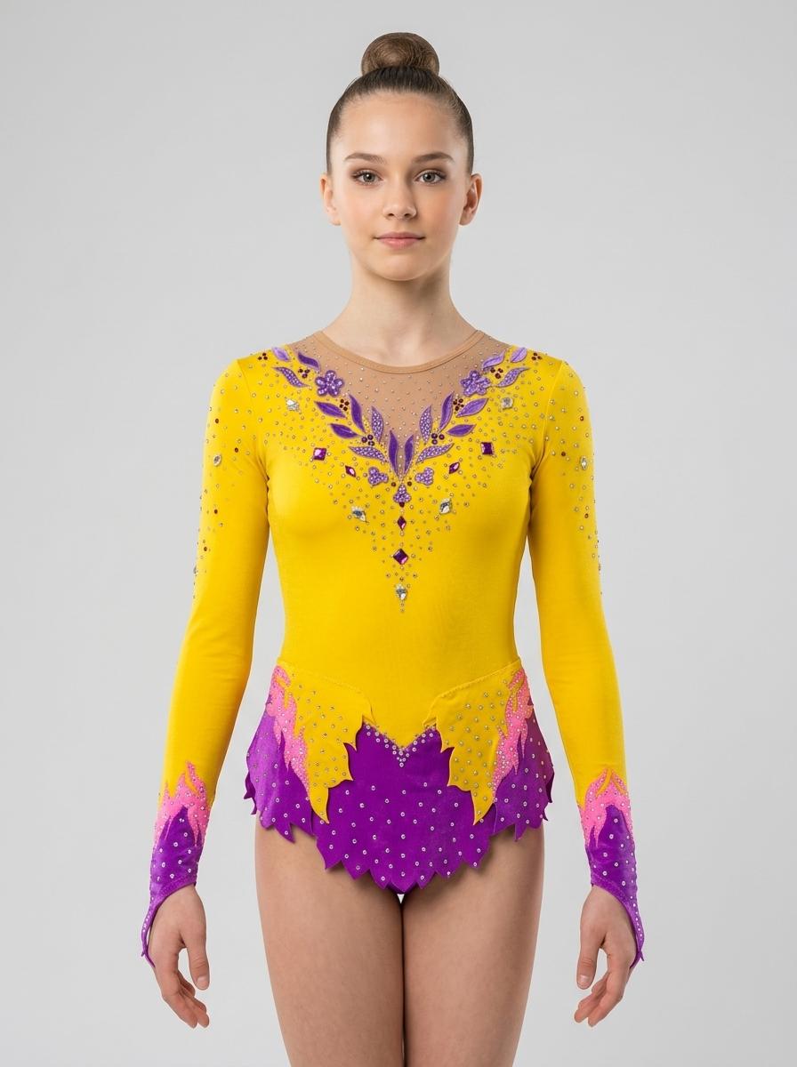 Brand New Sur-mesure Rhythmic Gymnastics Leotard - Size 14ans