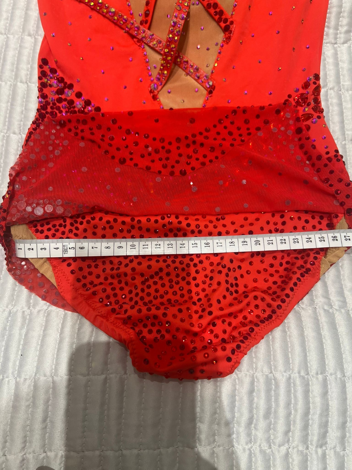 Купальник для художественной гимнастики, ярко-красный, на 10 лет — photo 6