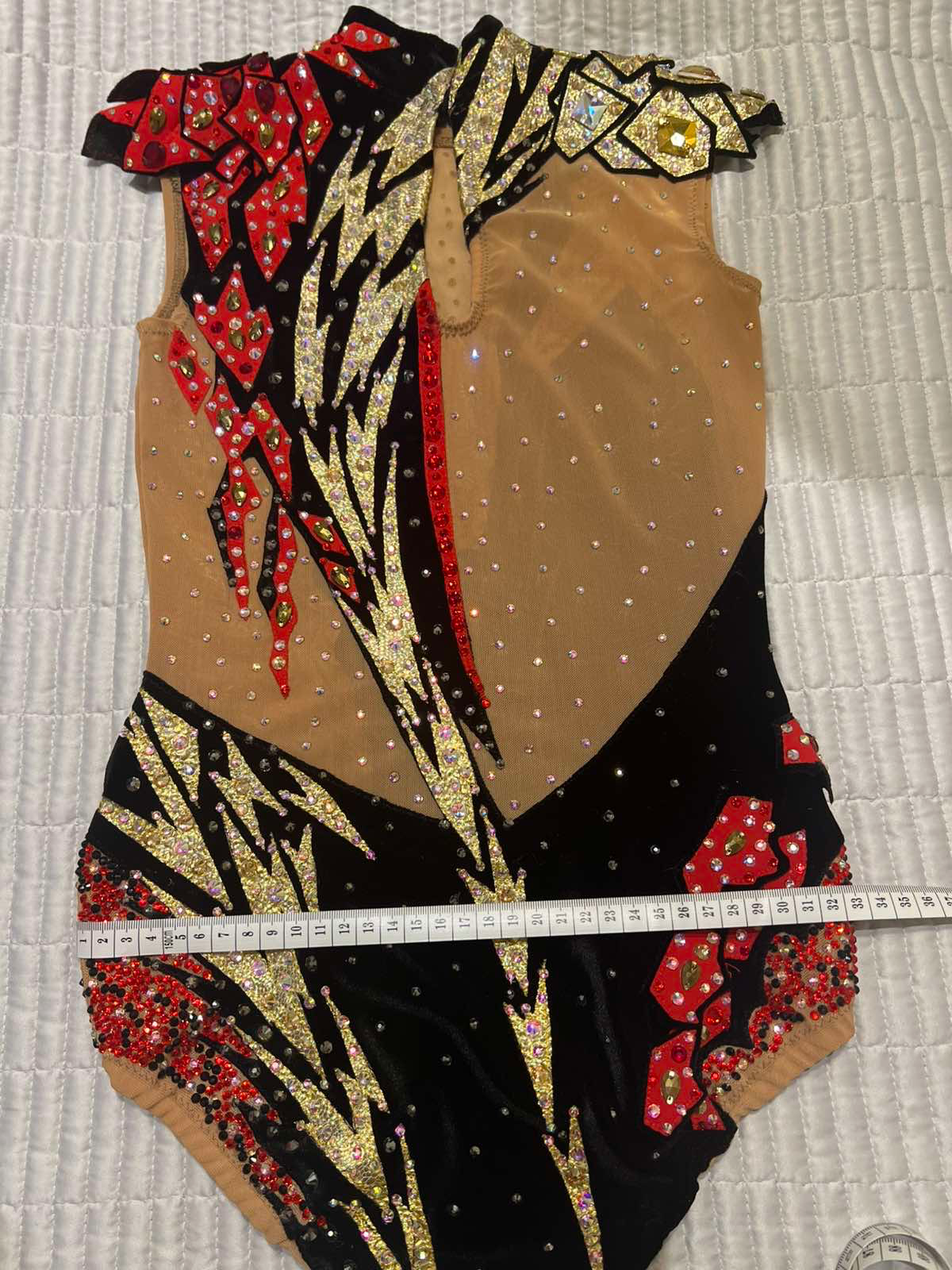 Rhythmic gymnastics leotard, age 9-12 years, bright design — photo 6