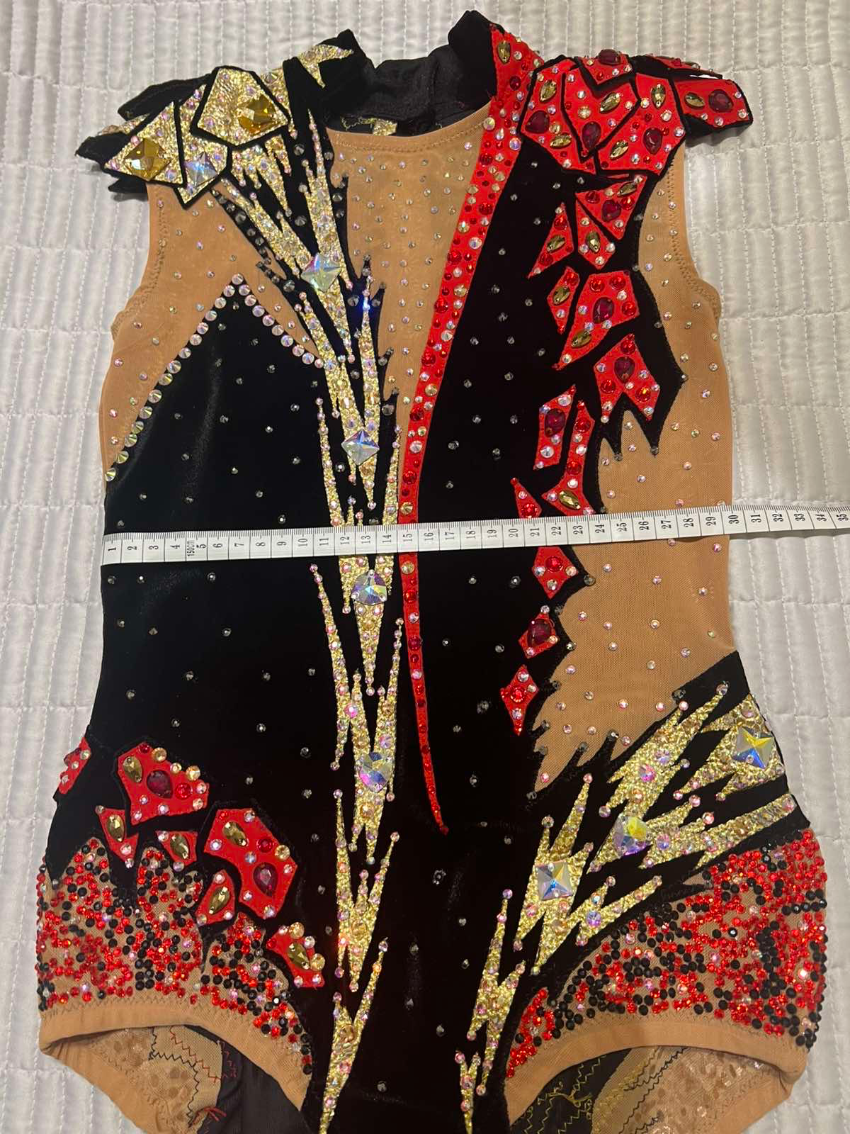 Rhythmic gymnastics leotard, age 9-12 years, bright design — photo 5