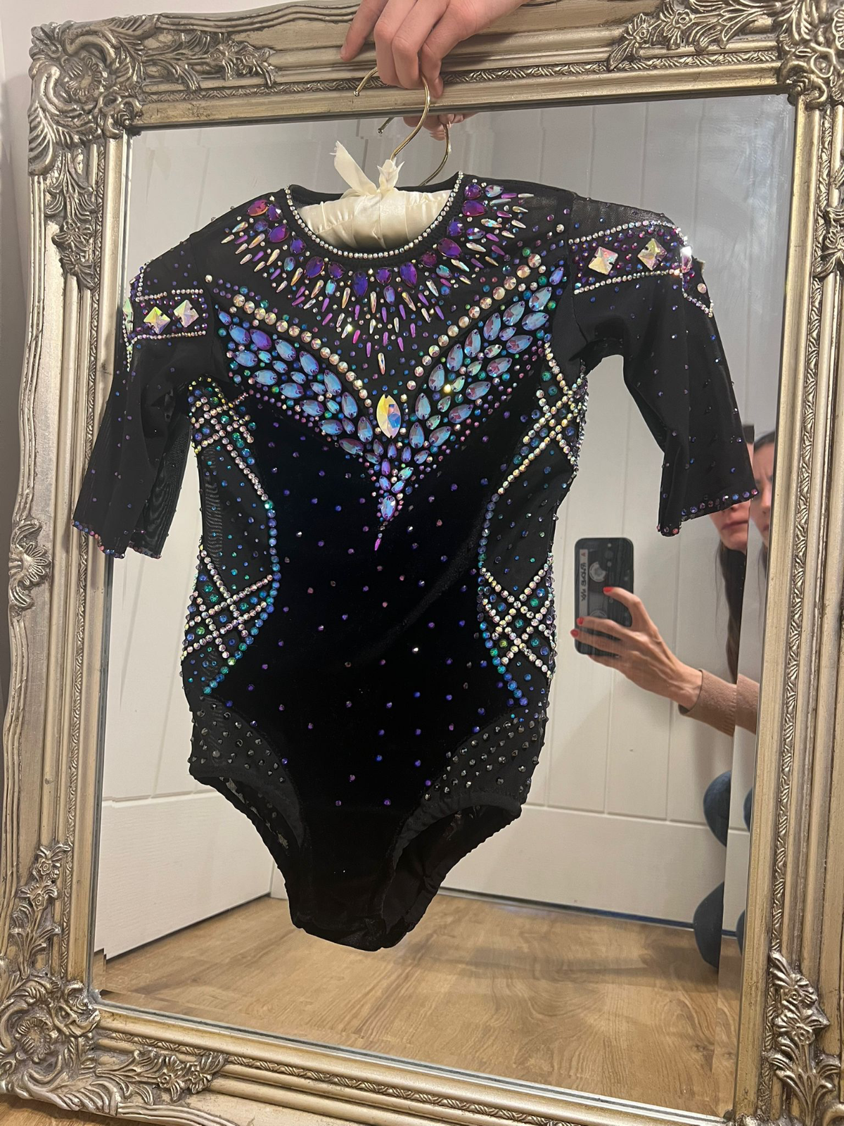 Designer exclusive velour leotard Hade made for gymnastis — photo 3
