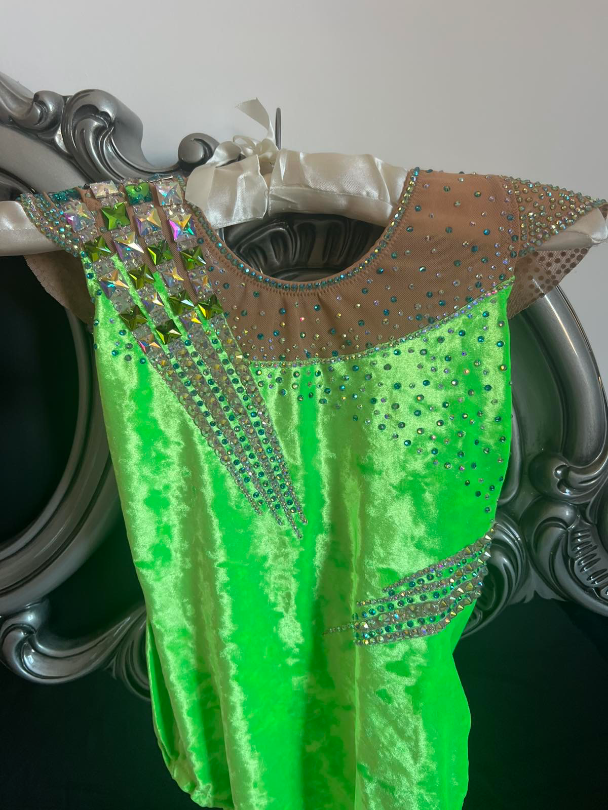 Bright lemon leotard for rhythmic gymnastics, age 8 years — photo 4