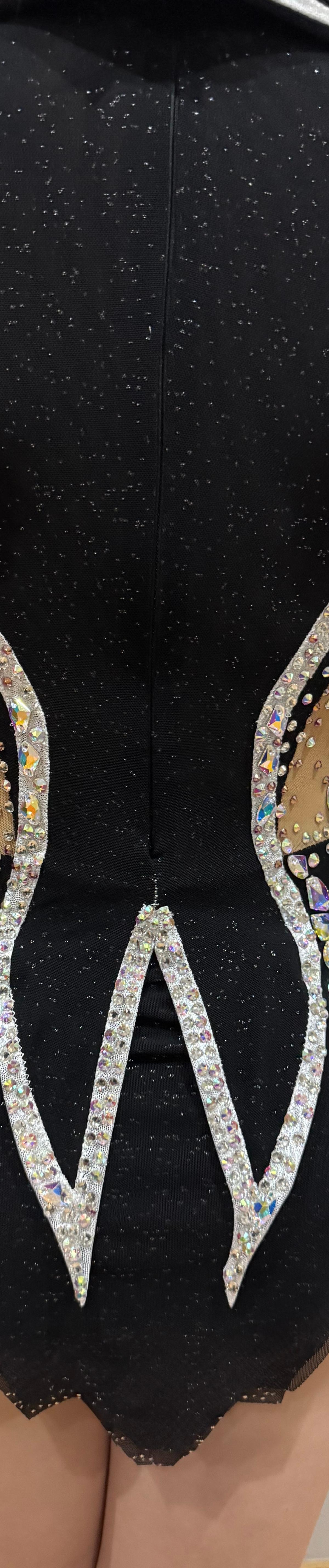 Black Leotard with Classic Jacket Imitation with pink bow — photo 4