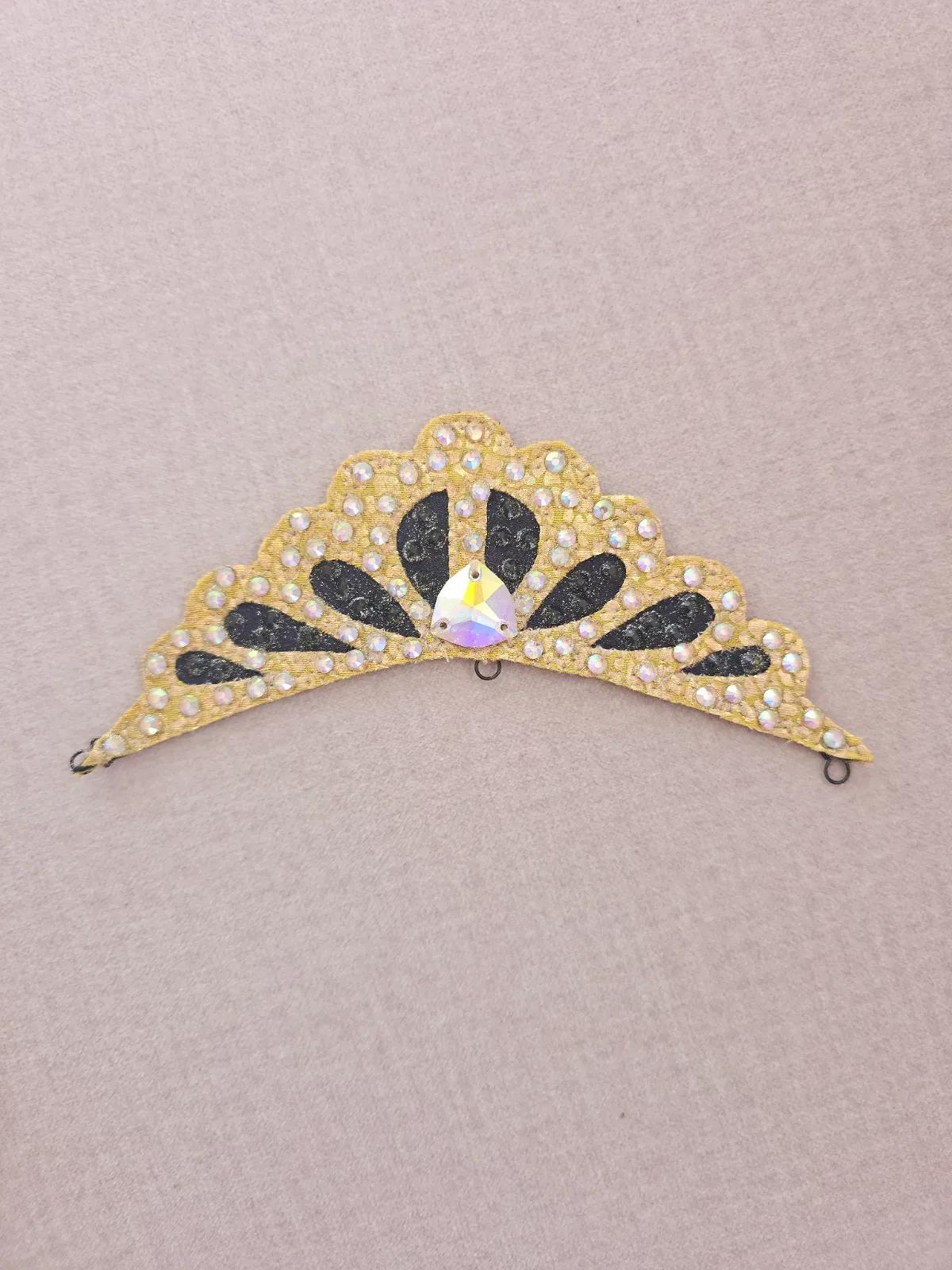 Golden & Black Sparkle Rhythmic Gymnastics Leotard - Age 12 — photo 5