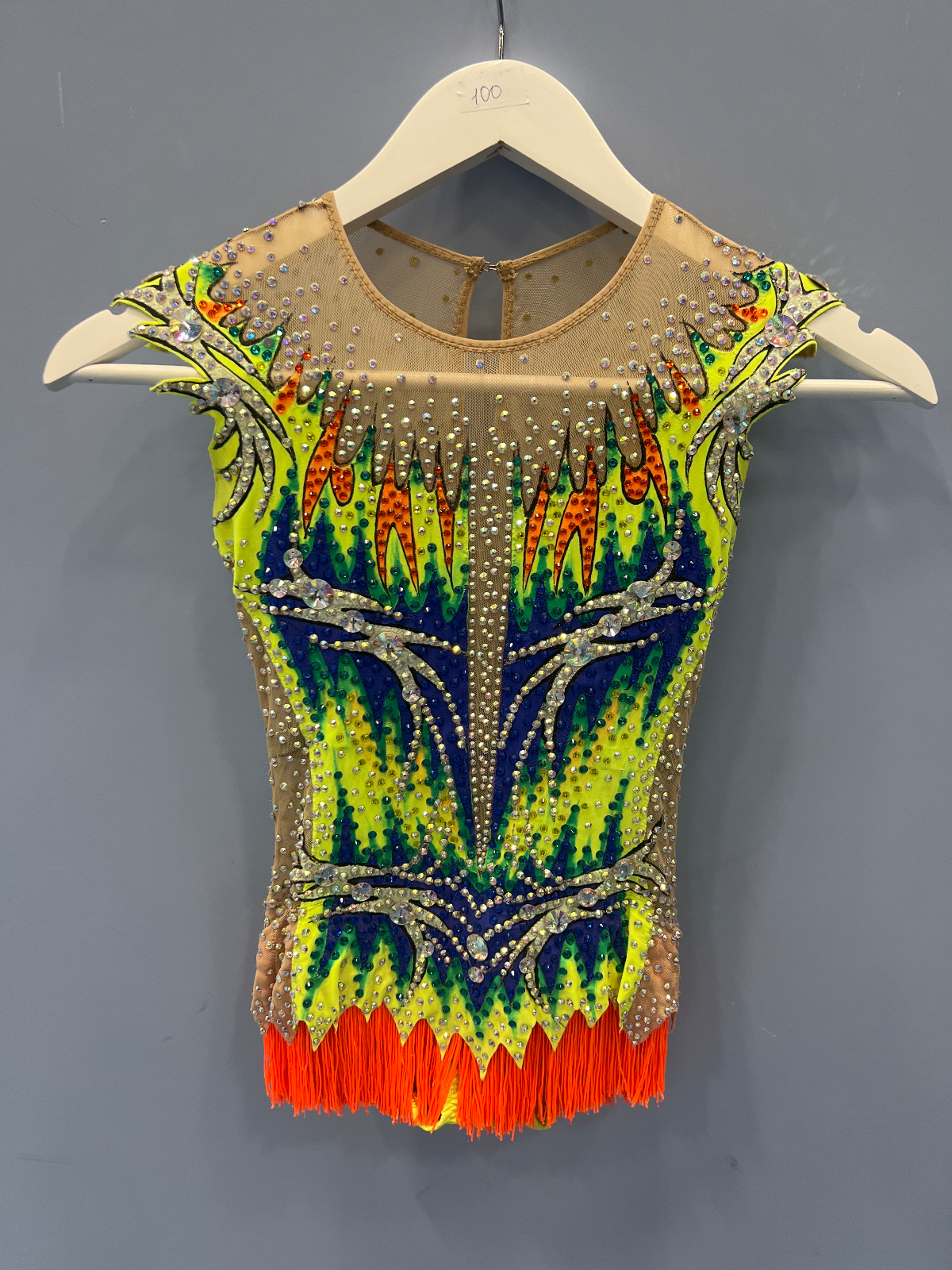 Vibrant Neon Flame Rhythmic Gymnastics Leotard - Sur-mesure 12ans — photo 3